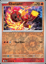 Charcadet 014/091, Paldean Fates, Reverse Holo, representative matte composite