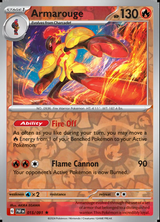 Armarouge 015/091, Paldean Fates, Reverse Holo, representative matte composite