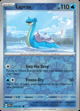 Lapras 016/091, Paldean Fates, Reverse Holo, representative matte composite