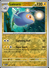 Lanturn 021/091, Paldean Fates, Reverse Holo, representative matte composite