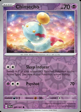 Chimecho 030/091, Paldean Fates, Reverse Holo, representative matte composite
