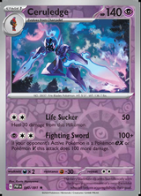 Ceruledge 040/091, Paldean Fates, Reverse Holo, representative matte composite