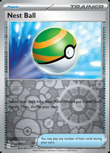 Nest Ball 084/091, Paldean Fates, Reverse Holo, representative matte composite