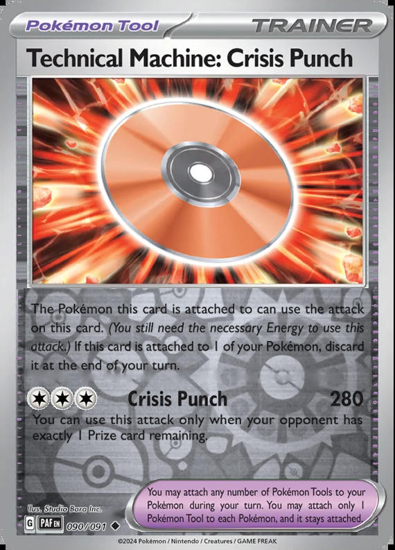 Technical Machine: Crisis Punch 090/091, Paldean Fates, Reverse Holo, representative matte composite