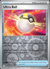 Ultra Ball 091/091, Paldean Fates, Reverse Holo, representative matte composite