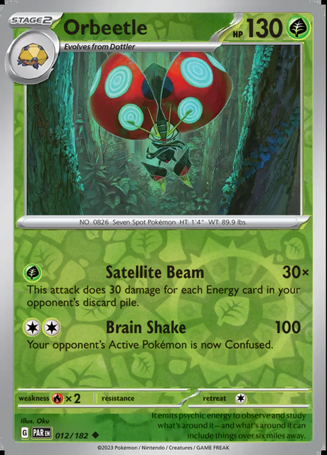 Orbeetle 012/182, Paradox Rift, Reverse Holo, representative matte composite