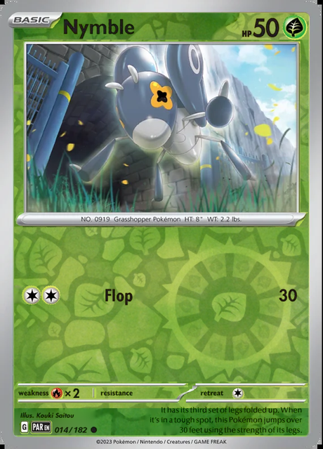 Nymble 014/182, Paradox Rift, Reverse Holo, representative matte composite