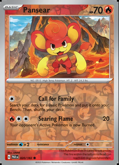 Pansear 020/182, Paradox Rift, Reverse Holo, representative matte composite