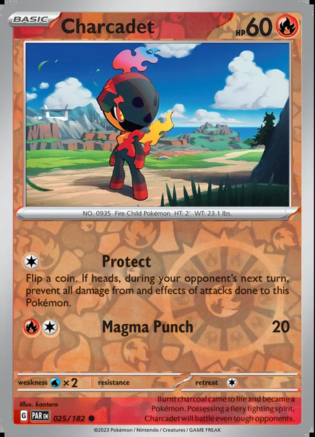 Charcadet 025/182, Paradox Rift, Reverse Holo, representative matte composite