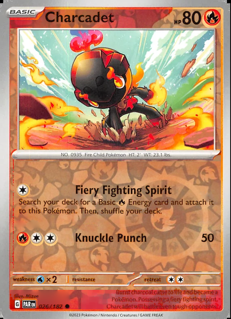 Charcadet 026/182, Paradox Rift, Reverse Holo, representative matte composite