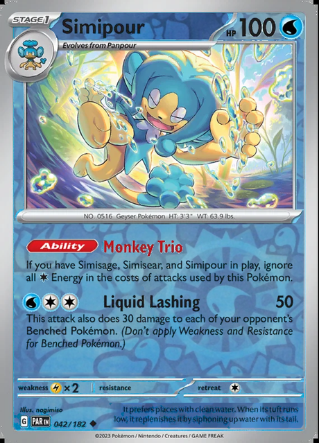 Simipour 042/182, Paradox Rift, Reverse Holo, representative matte composite