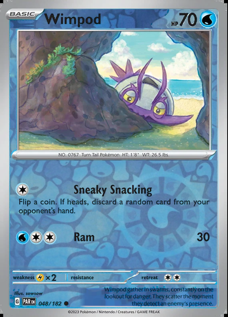 Wimpod 048/182, Paradox Rift, Reverse Holo, representative matte composite