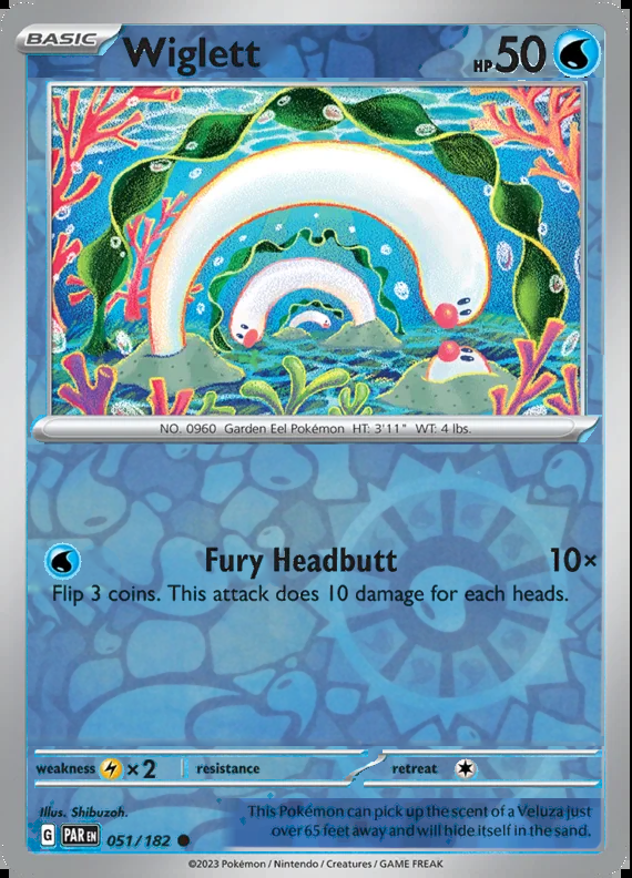 Wiglett 051/182, Paradox Rift, Reverse Holo, representative matte composite