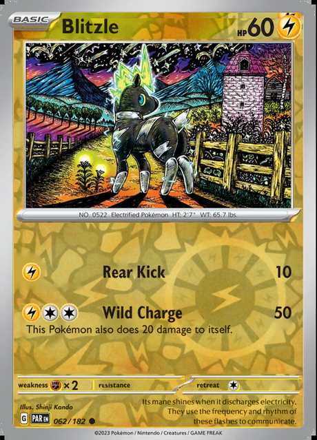 Blitzle 062/182, Paradox Rift, Reverse Holo, representative matte composite