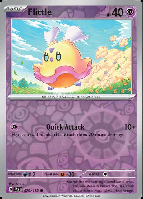 Flittle 079/182, Paradox Rift, Reverse Holo, representative matte composite