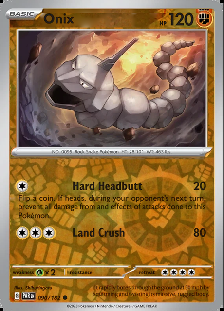 Onix 090/182, Paradox Rift, Reverse Holo, representative matte composite