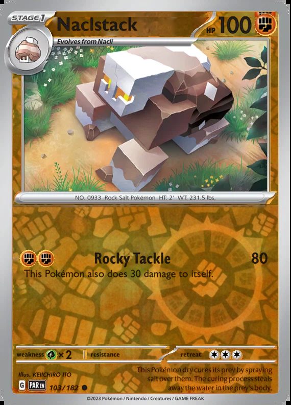 Naclstack 103/182, Paradox Rift, Reverse Holo, representative matte composite