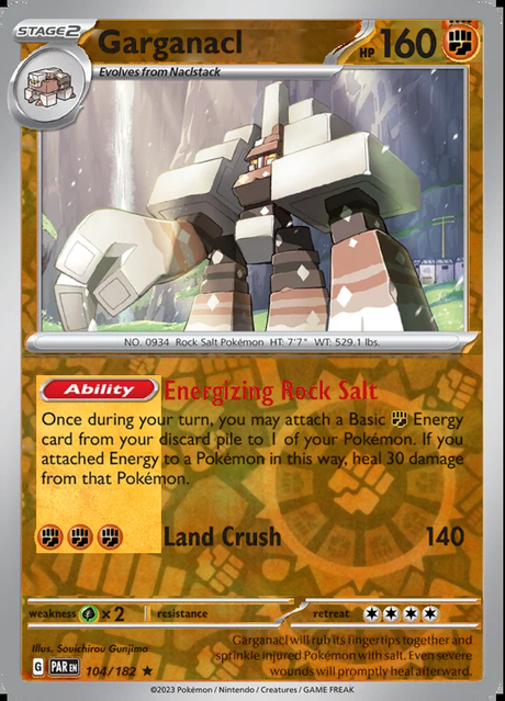Garganacl 104/182, Paradox Rift, Reverse Holo, representative matte composite