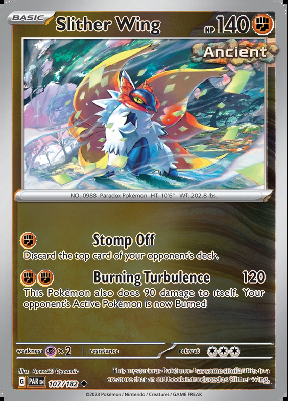 Slither Wing 107/182, Paradox Rift, Reverse Holo, representative matte composite