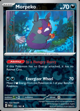 Morpeko 121/182, Paradox Rift, Reverse Holo, representative matte composite