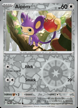 Aipom 145/182, Paradox Rift, Reverse Holo, representative matte composite