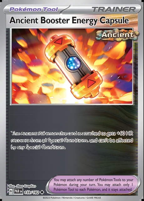 Ancient Booster Energy Capsule 159/182, Paradox Rift, Reverse Holo, representative matte composite