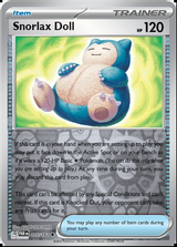Snorlax Doll 175/182, Paradox Rift, Reverse Holo, representative matte composite