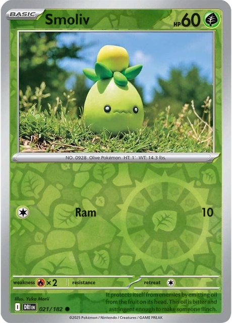 Smoliv 021/182, Destined Rivals, Reverse Holo, representative matte composite