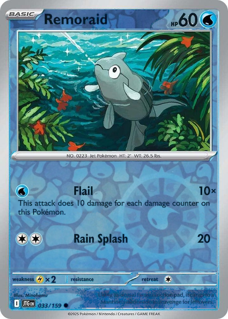 Remoraid 033/159, Journey Together, Reverse Holo, representative matte composite