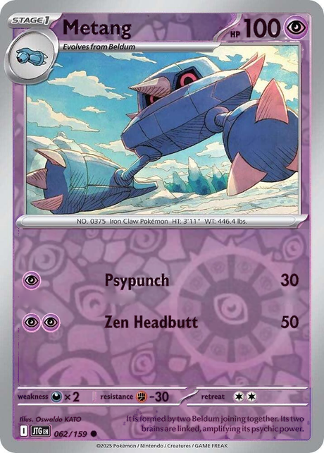 Metang 062/159, Journey Together, Reverse Holo, representative matte composite