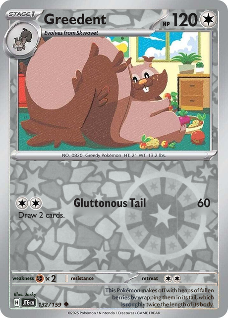 Greedent 132/159, Journey Together, Reverse Holo, representative matte composite