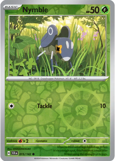 Nymble 015/142, Stellar Crown, Reverse Holo, representative matte composite