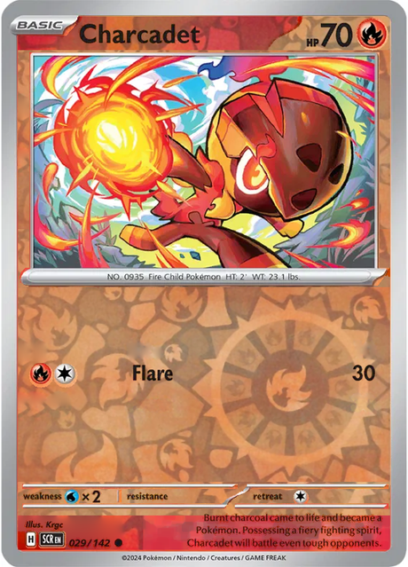 Charcadet 029/142, Stellar Crown, Reverse Holo, representative matte composite