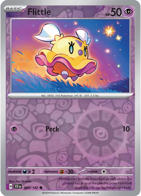 Flittle 068/142, Stellar Crown, Reverse Holo, representative matte composite