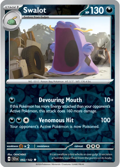 Swalot 092/142, Stellar Crown, Reverse Holo, representative matte composite