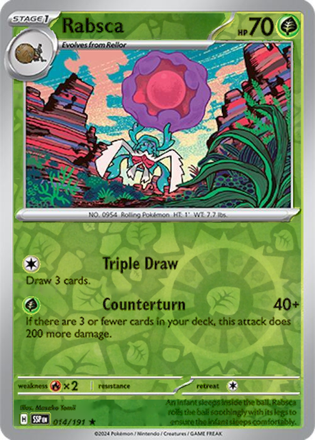 Rabsca 014/191, Surging Sparks, Reverse Holo, representative matte composite