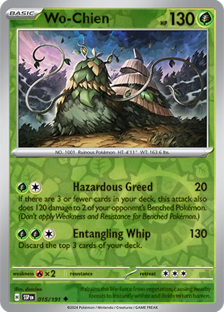 Wo-Chien 015/191, Surging Sparks, Reverse Holo, representative matte composite