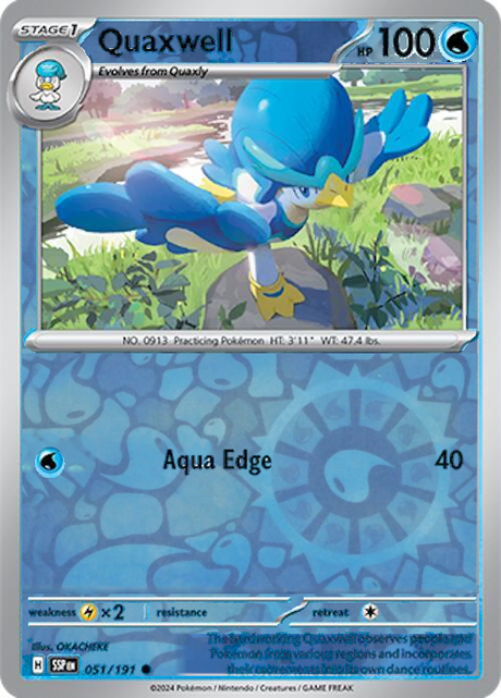 Quaxwell 051/191, Surging Sparks, Reverse Holo, representative matte composite