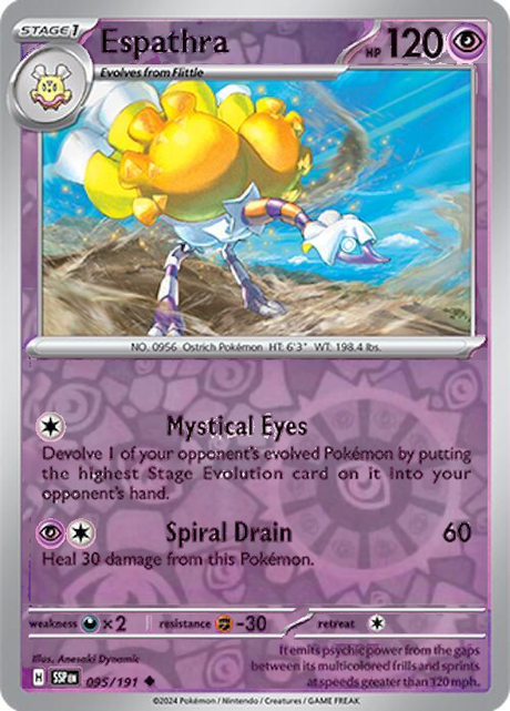 Espathra 095/191, Surging Sparks, Reverse Holo, representative matte composite