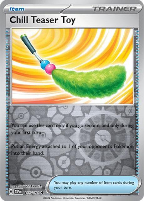 Chill Teaser Toy 166/191, Surging Sparks, Reverse Holo, representative matte composite