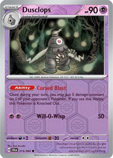 Dusclops SFA EN 019/064 Reverse Holo