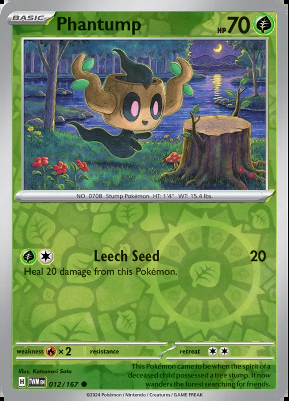 Phantump 012/167, Twilight Masquerade, Reverse Holo, representative matte composite