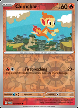 Chimchar 031/167, Twilight Masquerade, Reverse Holo, representative matte composite