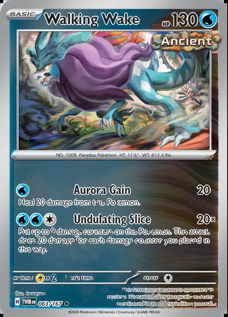 Walking Wake 063/167, Twilight Masquerade, Reverse Holo, representative matte composite