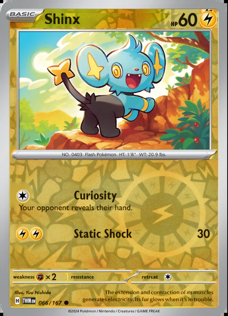 Shinx 066/167, Twilight Masquerade, Reverse Holo, representative matte composite