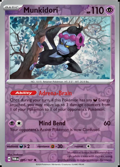 Munkidori 095/167, Twilight Masquerade, Reverse Holo, representative matte composite
