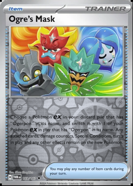Ogre's Mask 159/167, Twilight Masquerade, Reverse Holo, representative matte composite