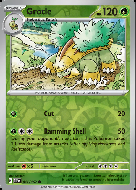 Grotle 011/162, Temporal Forces, Reverse Holo, representative matte composite