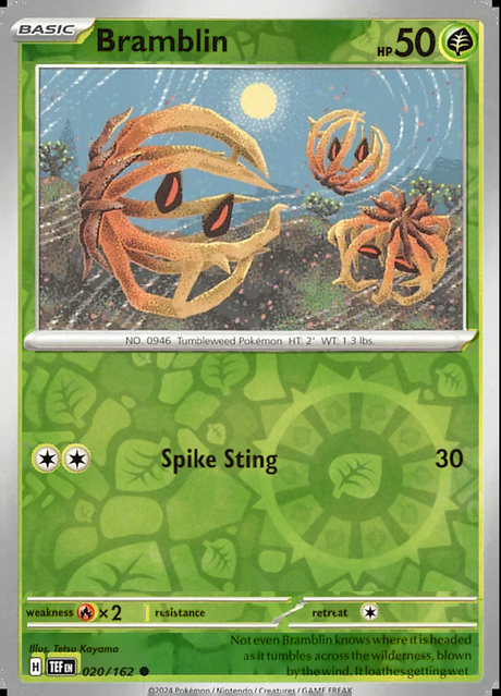 Bramblin 020/162, Temporal Forces, Reverse Holo, representative matte composite