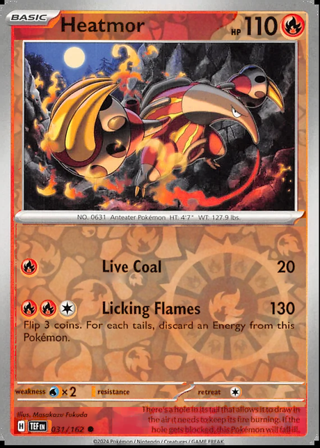 Heatmor 031/162, Temporal Forces, Reverse Holo, representative matte composite